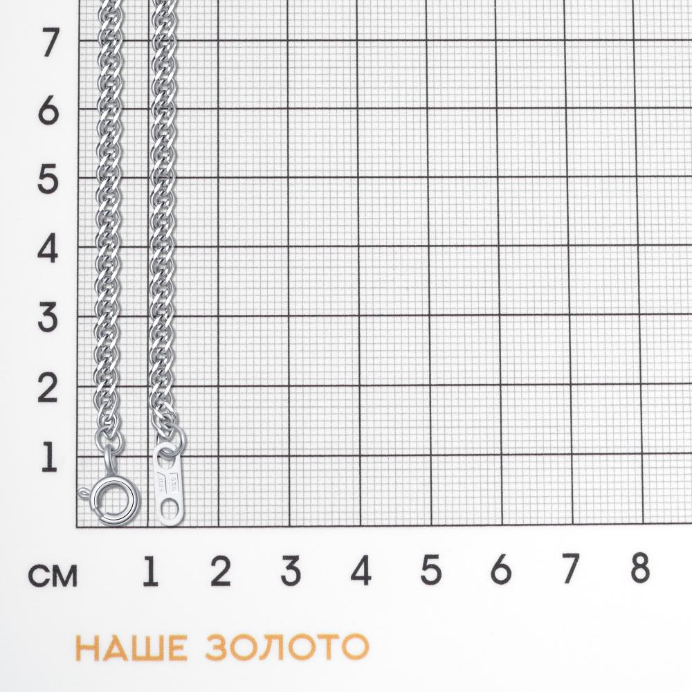 Серебряная цепочка Krastsvetmet нонна 080 КЯНЦ22-200-3 0.40, размеры от 45 до 65
