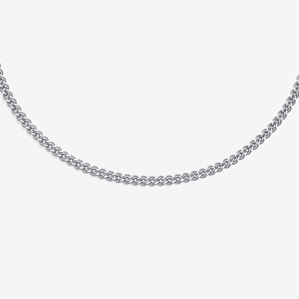 Серебряная цепочка Krastsvetmet нонна 080 КЯНЦ22-200-3 0.40, размеры от 45 до 65
