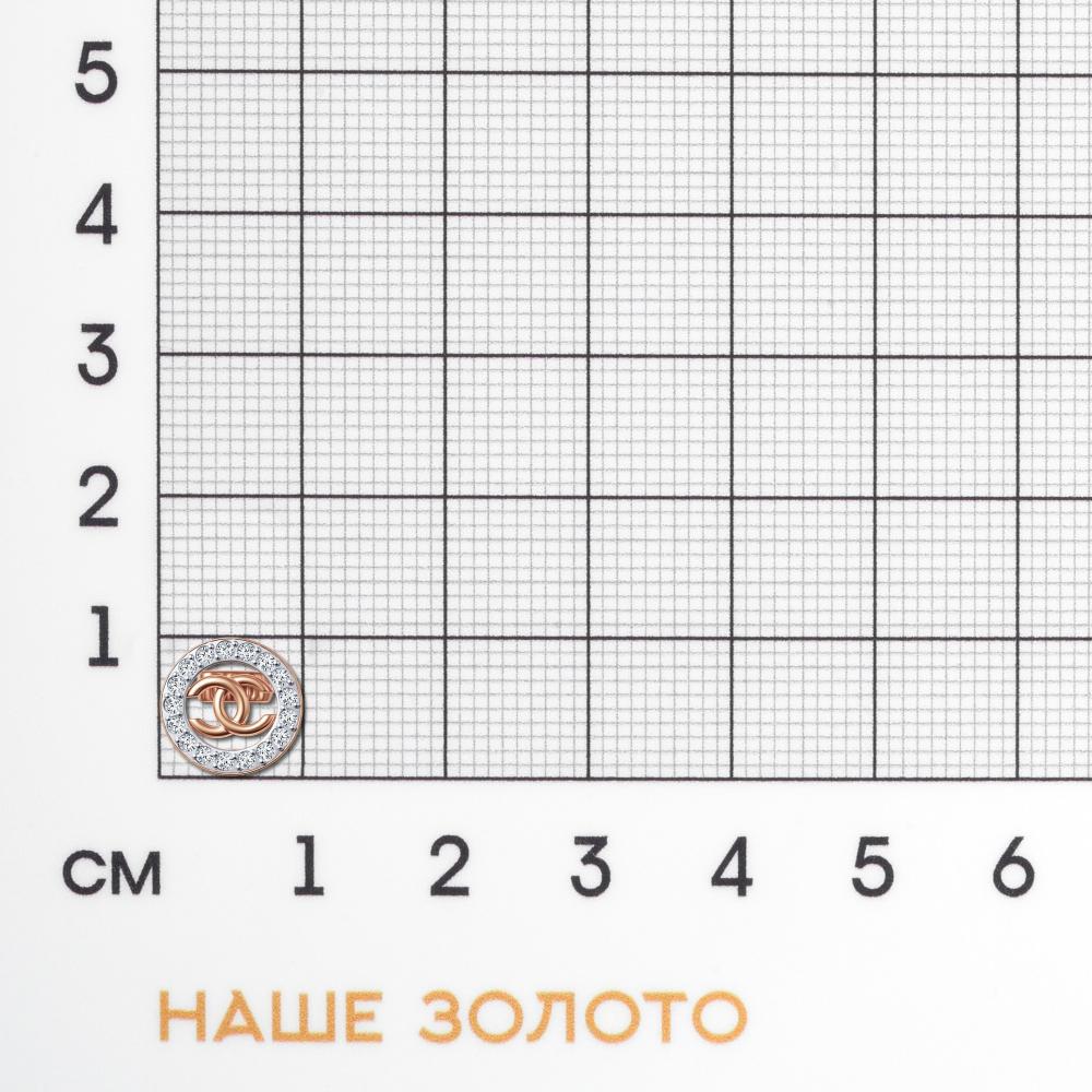 Золотые серьги гвоздики Sokolov из красного золота 585 пробы ДИ51-122-02979-1