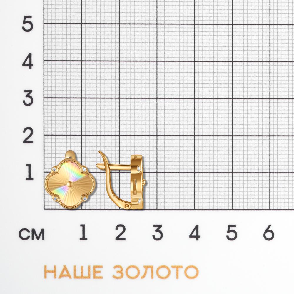 Золотые серьги Топаз из красного золота 585 пробы ТЗТ10262Г453