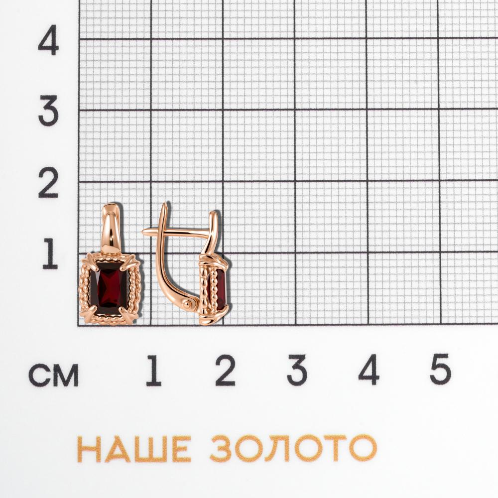 Золотые серьги Мастер бриллиант из красного золота 585 пробы МБ02-3-676-0300-010