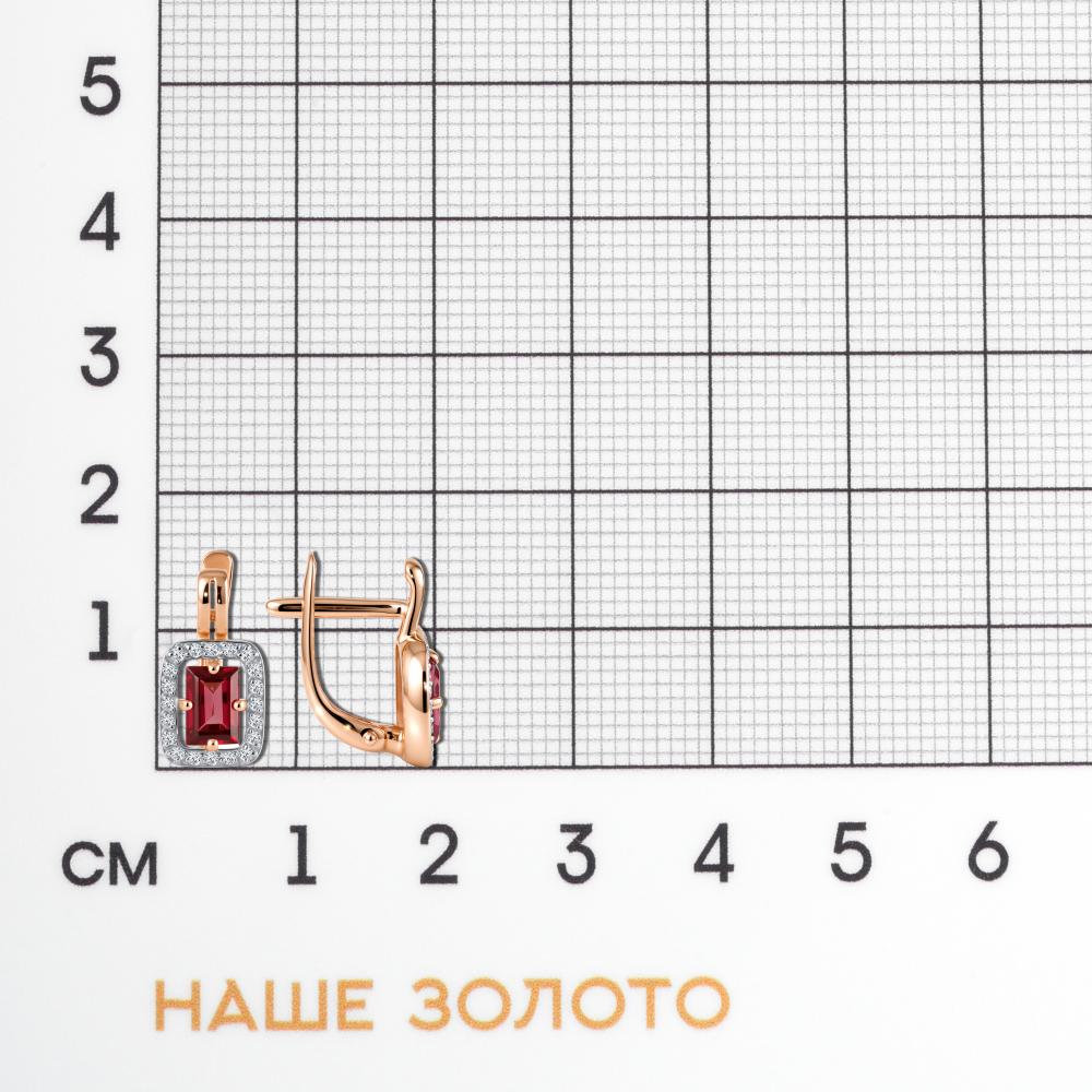 Золотые серьги Мастер бриллиант из красного золота 585 пробы МБ02-3-661-0301-011
