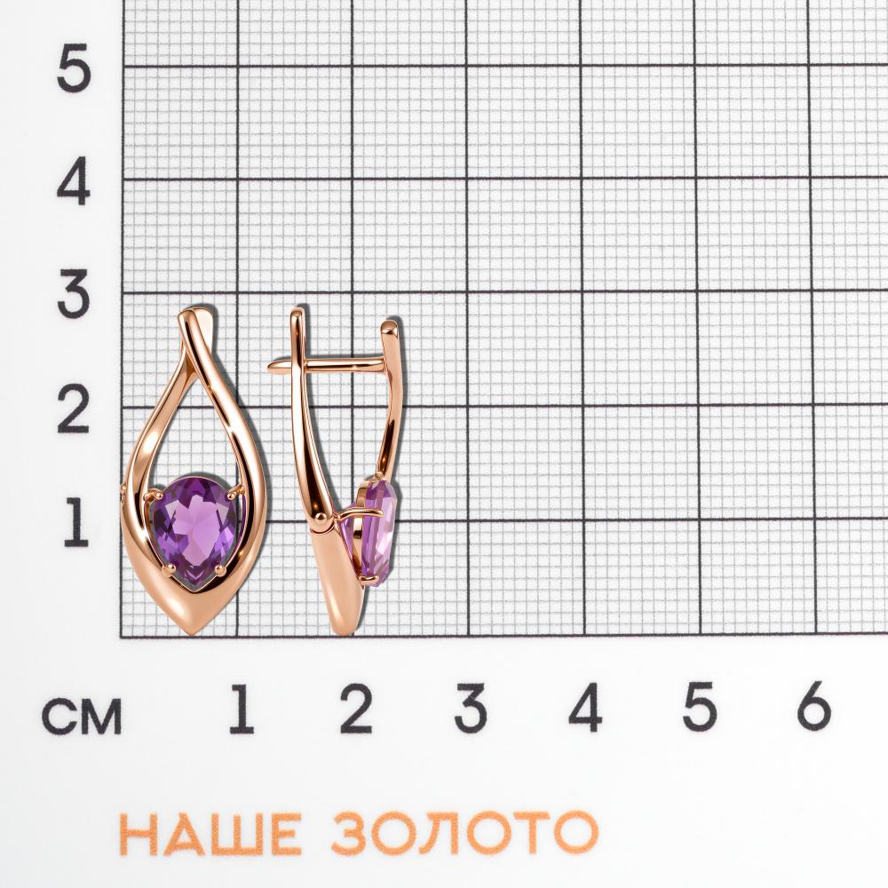 Золотые серьги Мастер бриллиант из красного золота 585 пробы МБ02-3-472-0200-010