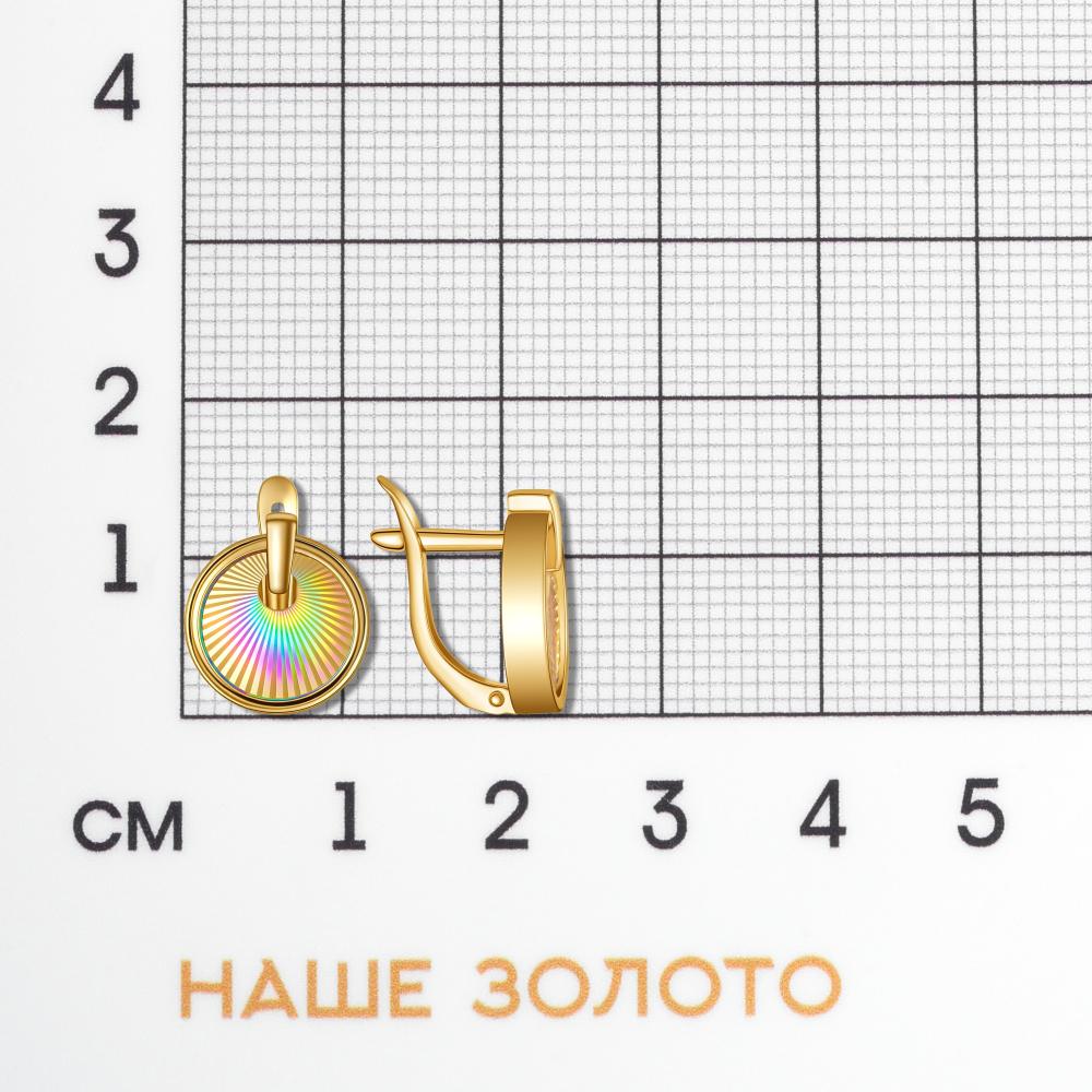 Золотые серьги Топаз из красного золота 585 пробы ТЗТ10062Г455