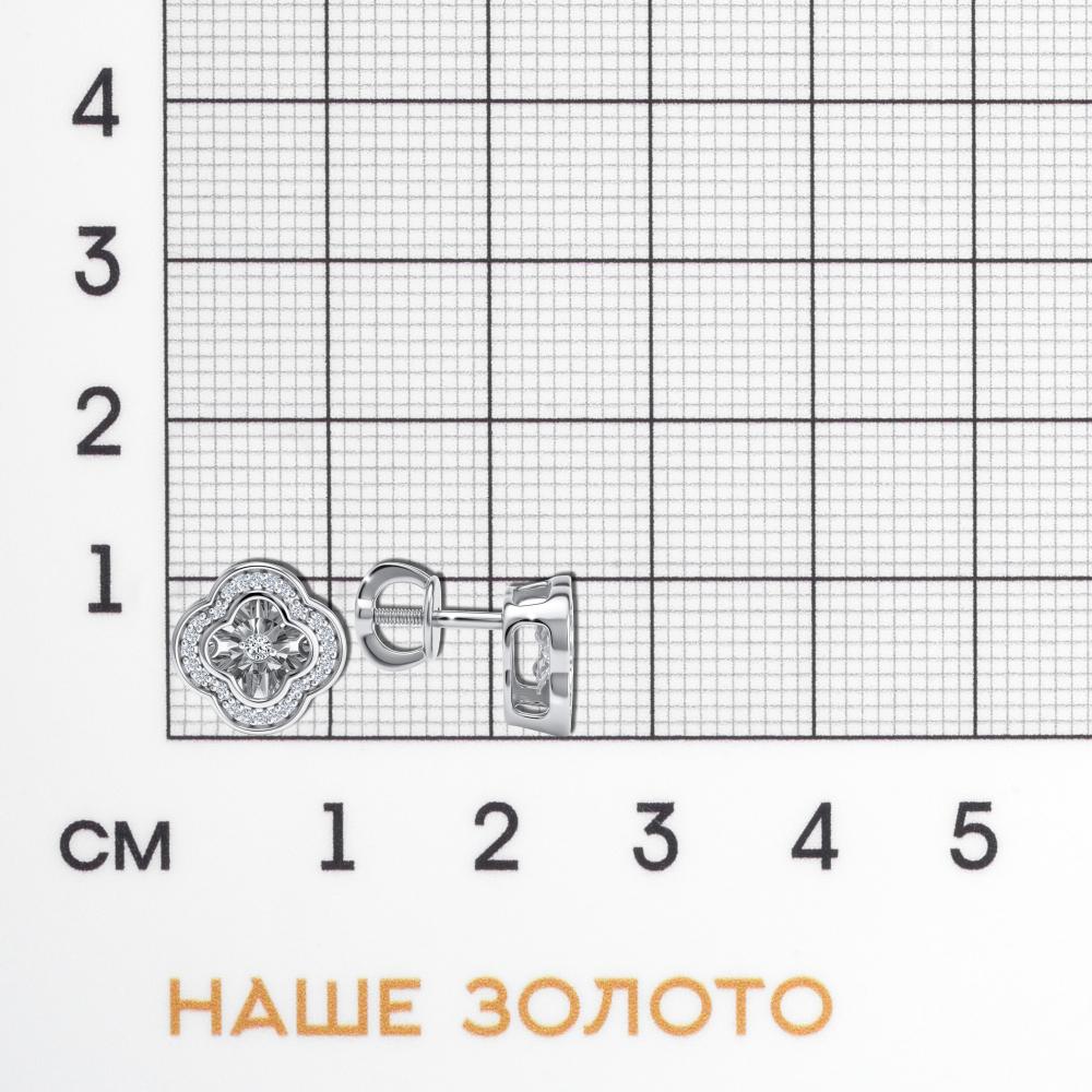 Золотые серьги гвоздики Клондайк из красного золота 585 пробы ЛХ09-02446-03-106-02-03