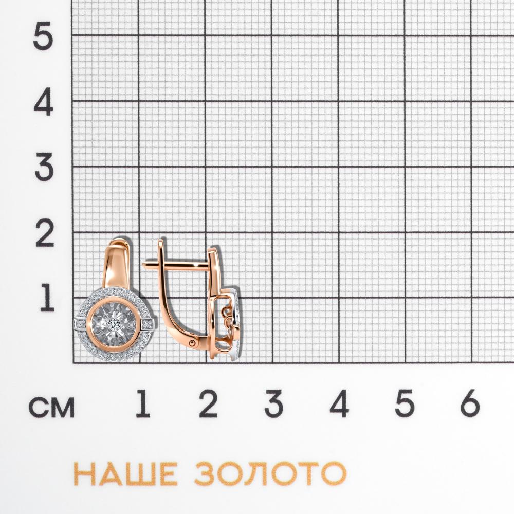 Золотые серьги Клондайк из красного золота 585 пробы ЛХ02-02447-02-106-02-01
