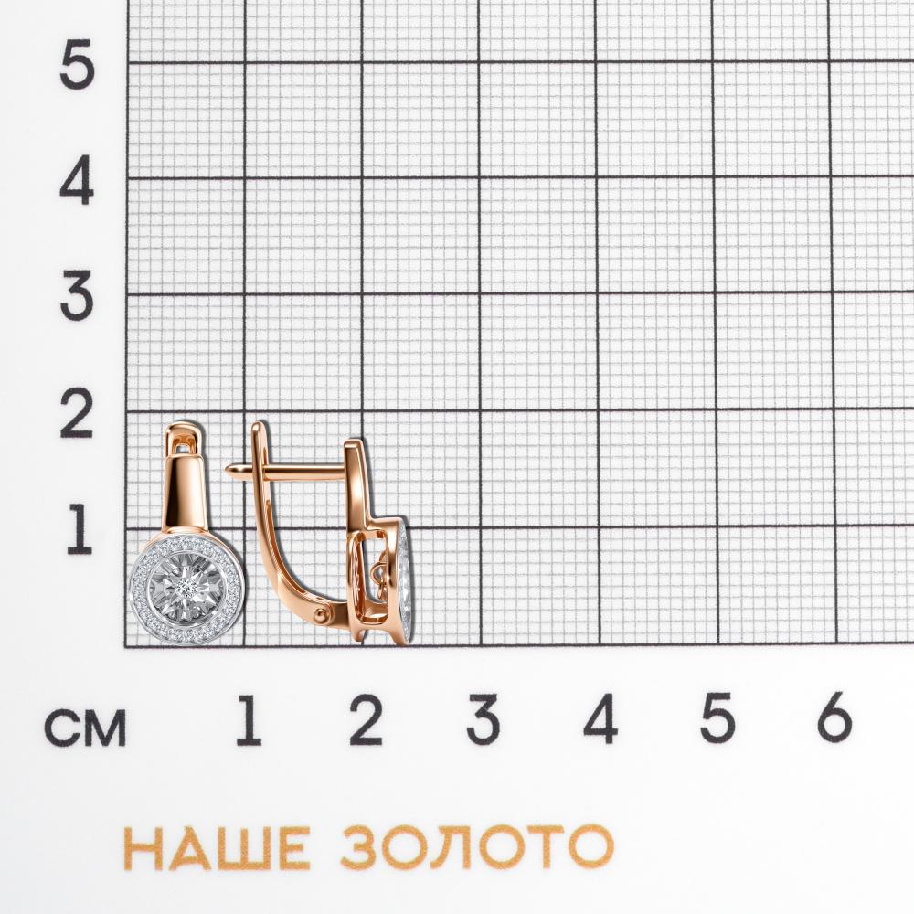 Золотые серьги Клондайк из красного золота 585 пробы ЛХ02-02444-02-106-02-01