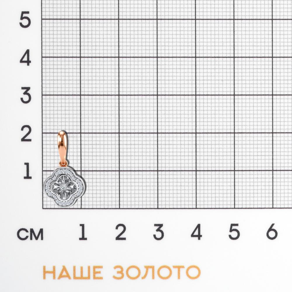 Золотая подвеска Клондайк из красного золота 585 пробы ЛХ03-02446-02-106-02-01