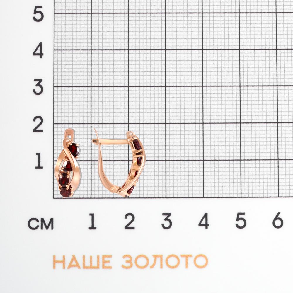 Золотые серьги Efremof из красного золота 585 пробы ЮПС10410969