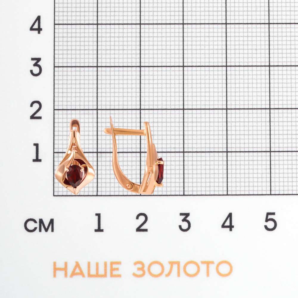 Золотые серьги Efremof из красного золота 585 пробы ЮПС10416373гр