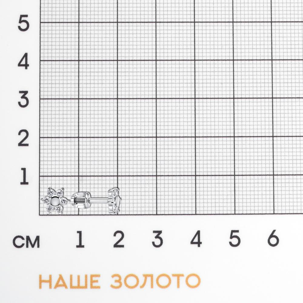 Серебряные серьги гвоздики Иллада 2ИС050161
