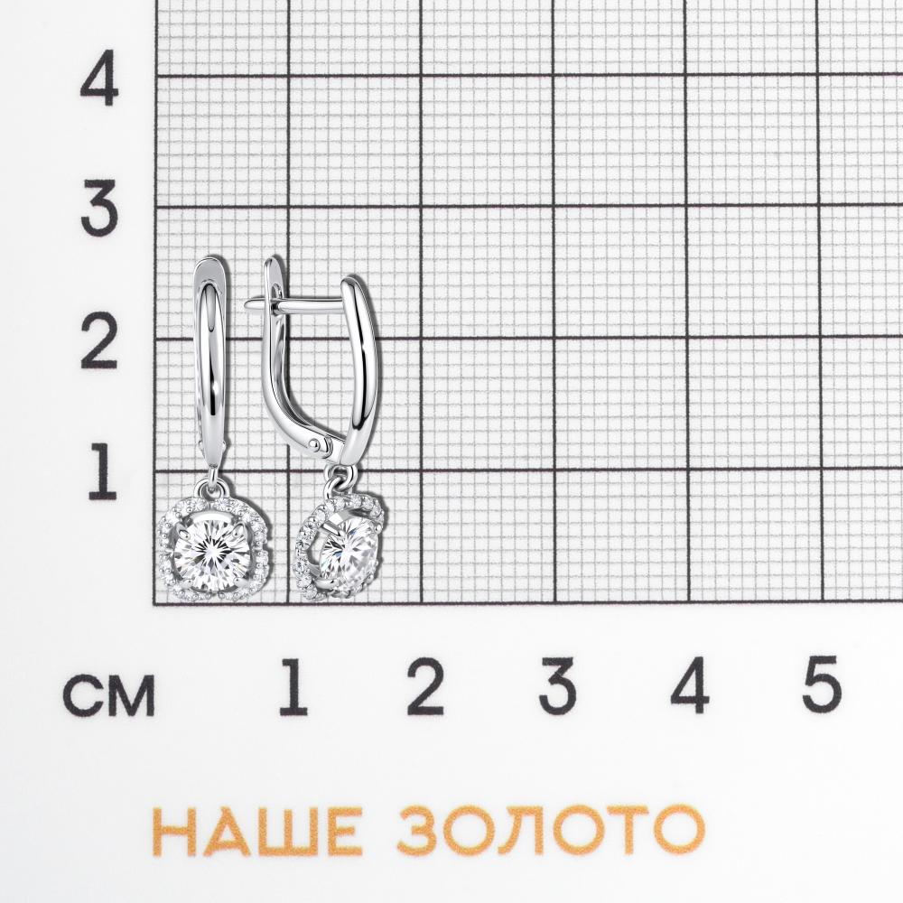 Серебряные серьги подвесные Иллада 2ИС122469