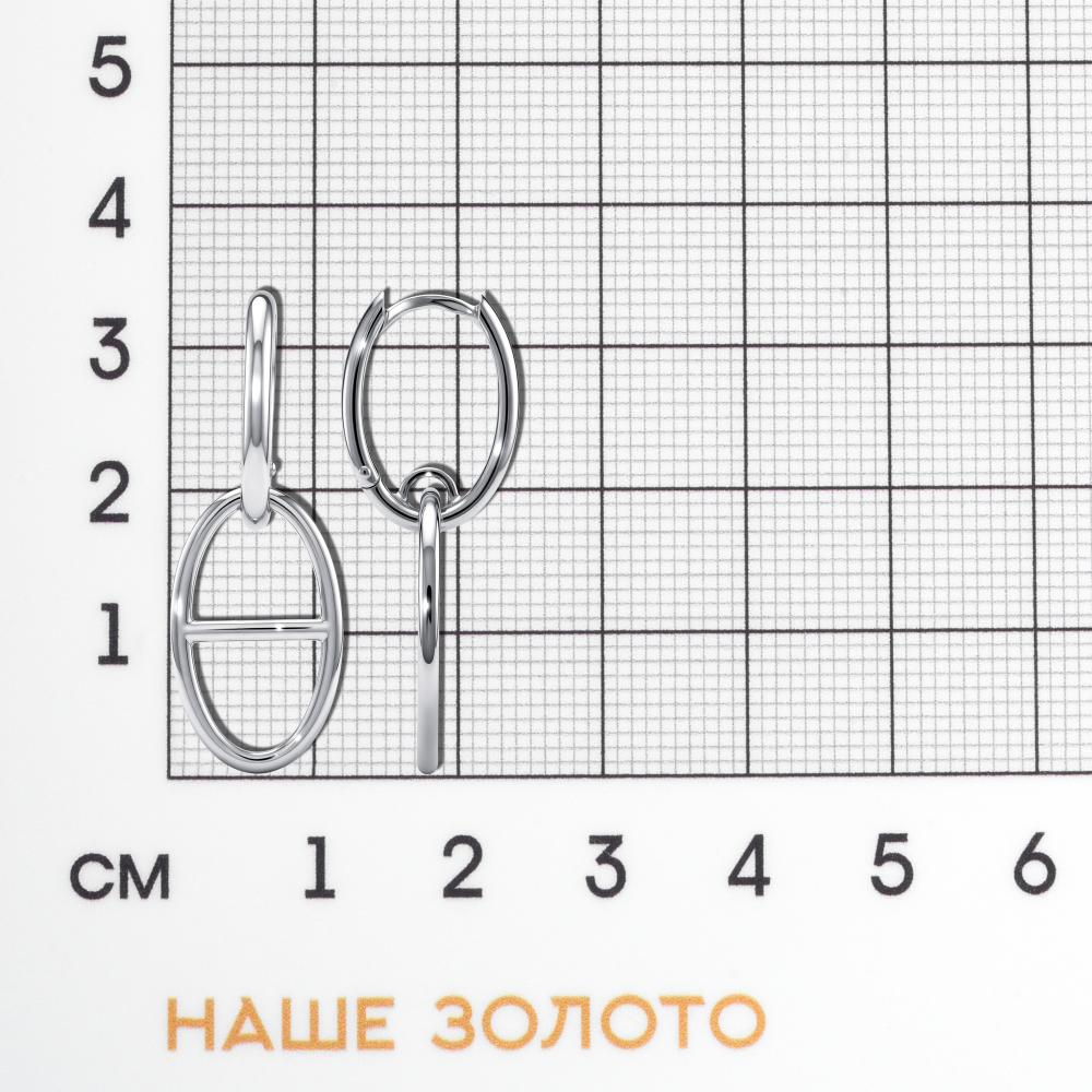 Серебряные серьги подвесные Талант ТБ1172000017616