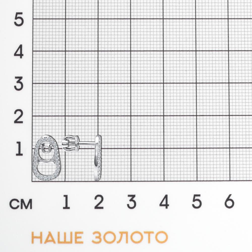 Серебряные серьги гвоздики Талант ТБ0572000117617