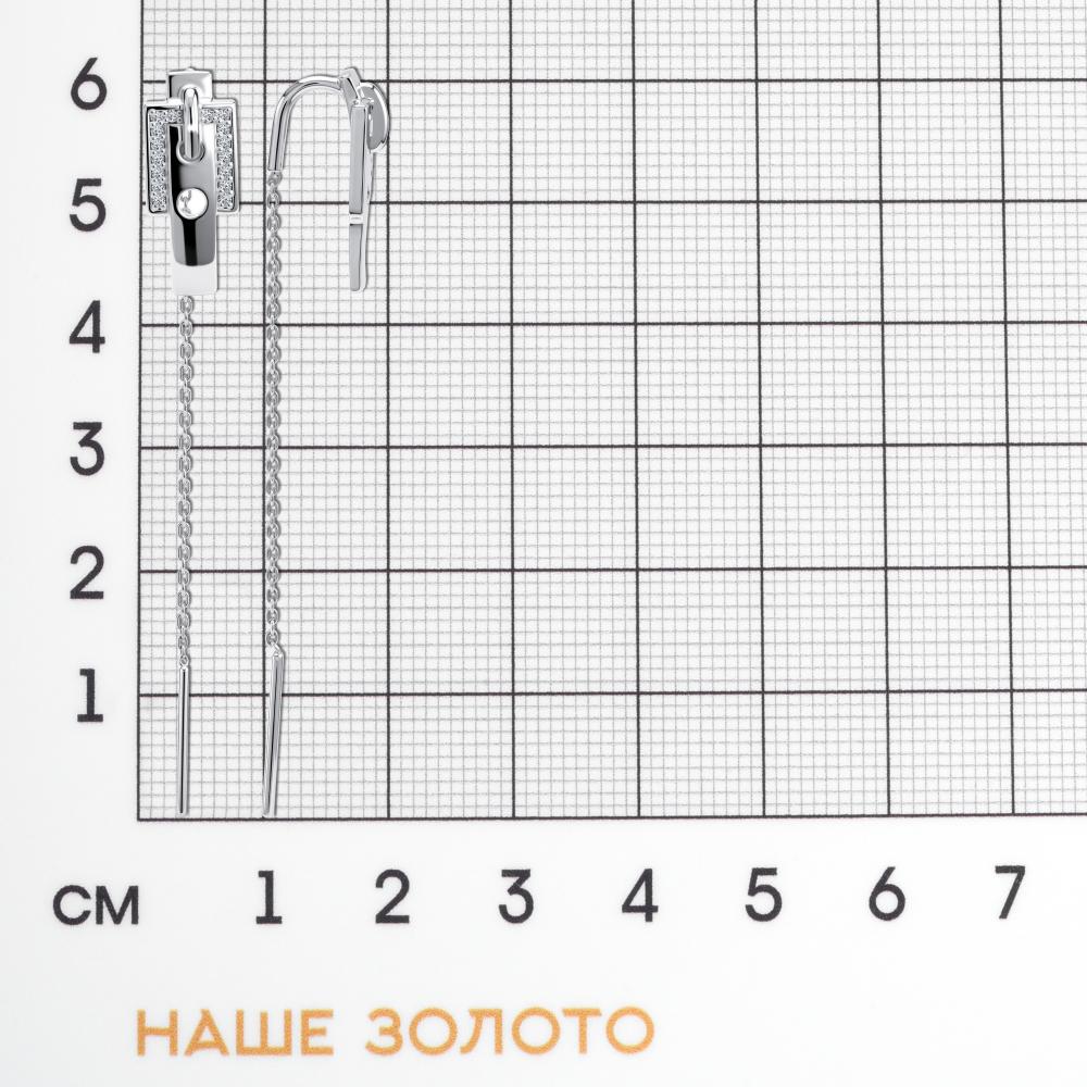 Серебряные серьги протяжки  ТБ1572000117619