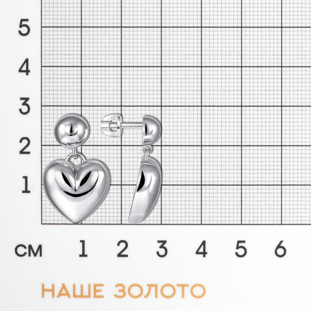 Серебряные серьги гвоздики  ДИ94027207