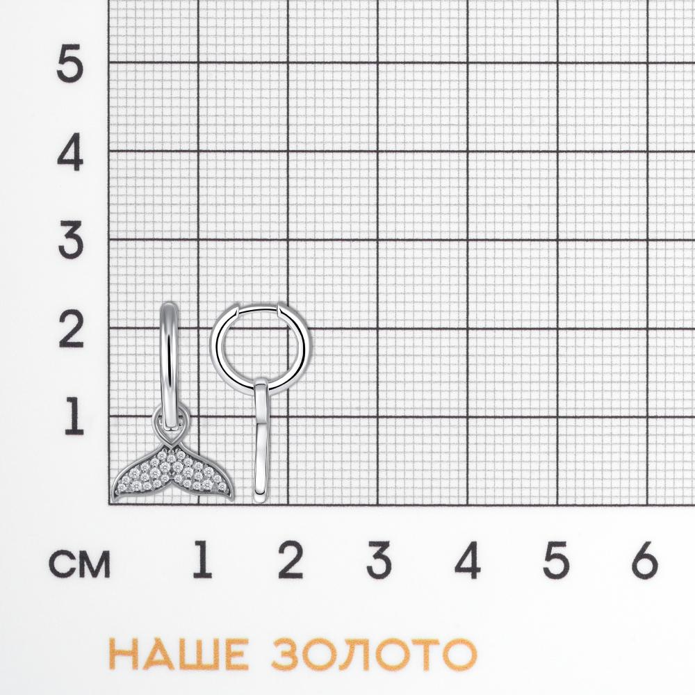Серебряные серьги конго  ДИ94-121-00011-1