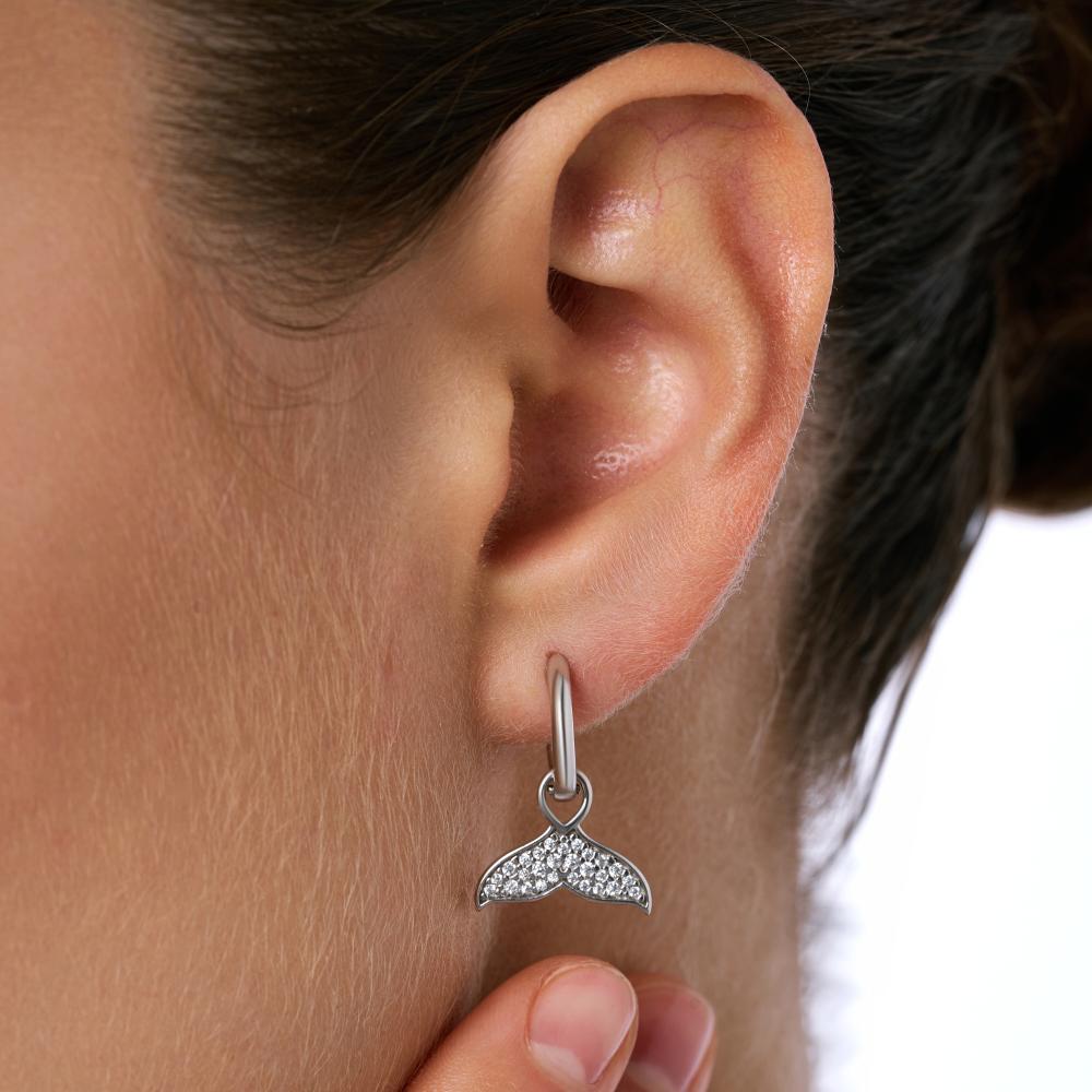 Серебряные серьги конго  ДИ94-121-00011-1