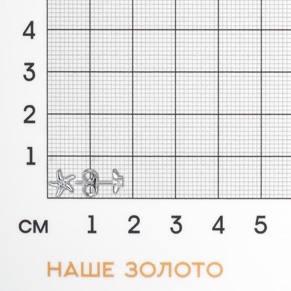 Серебряные серьги полупара  ДИ94-127-00015-1