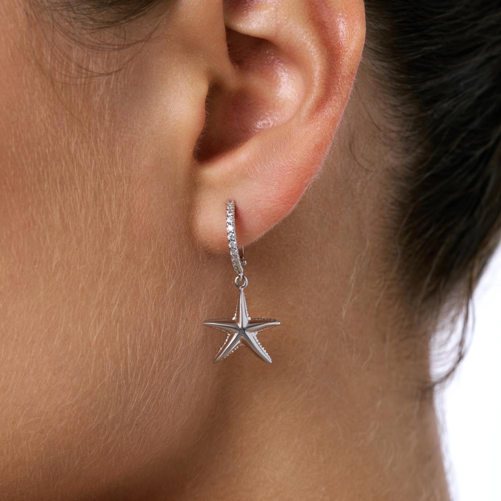 Серебряные серьги конго  ДИ94027216