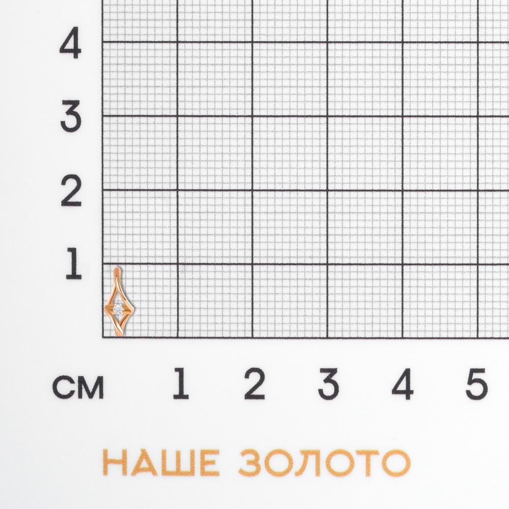 Золотая подвеска Империал из красного золота 585 пробы ИМП3791К-120