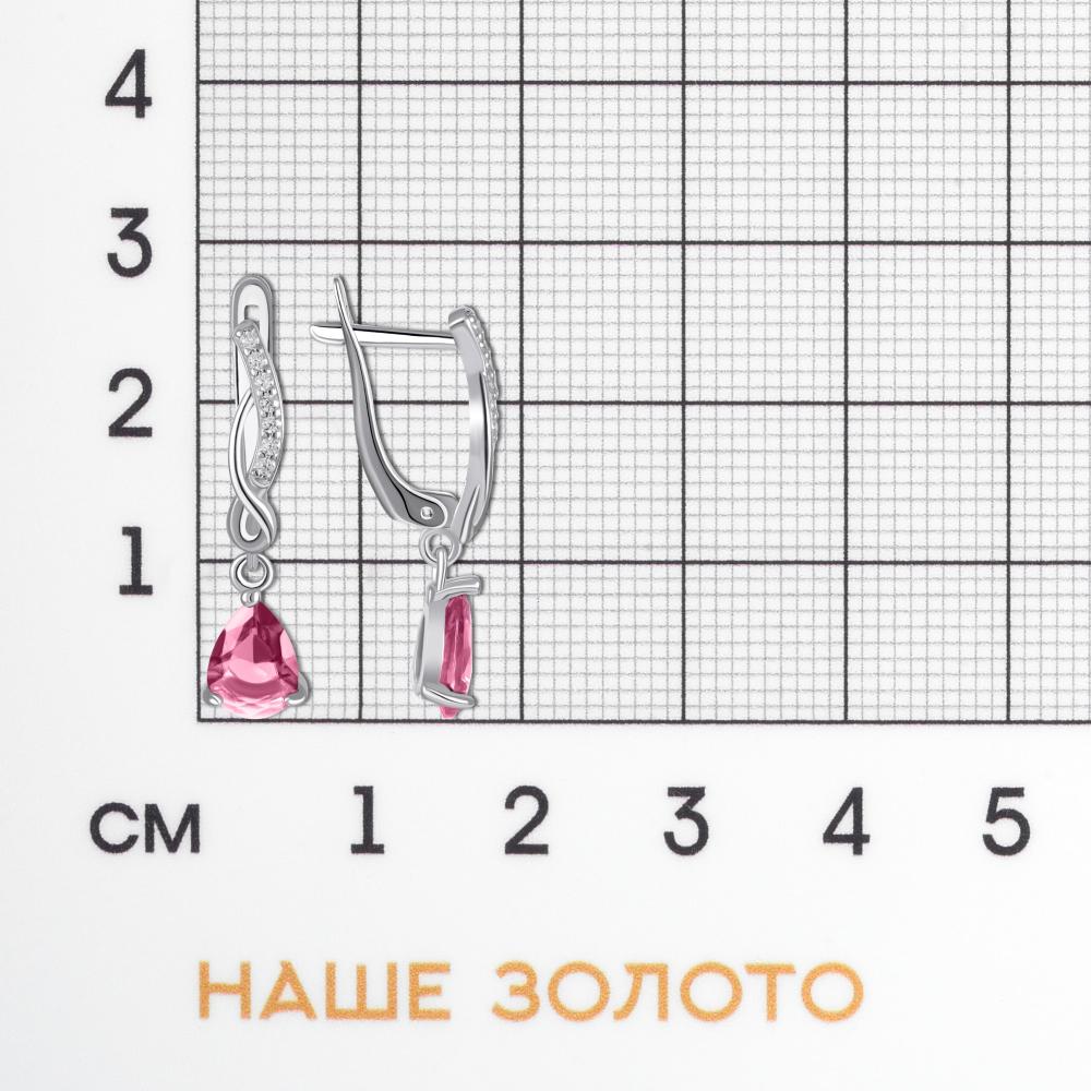 Серебряные серьги подвесные Талант ТБ14-72-000Э-11809