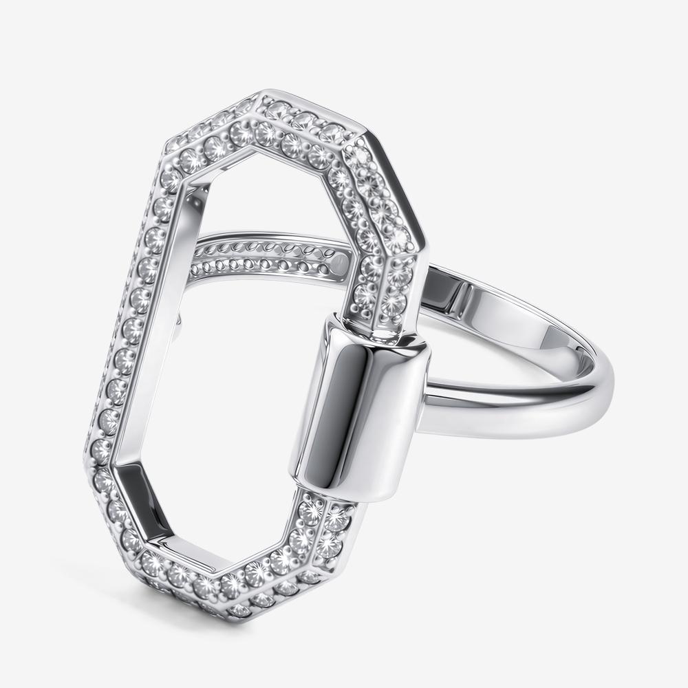 Серебряное кольцо Григорьев даймонд Э101-10-01018-41-00