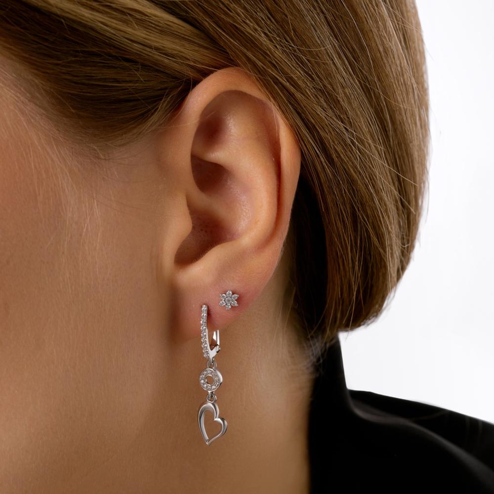 Серебряные серьги подвесные Григорьев даймонд Э102-10-0410-41-00