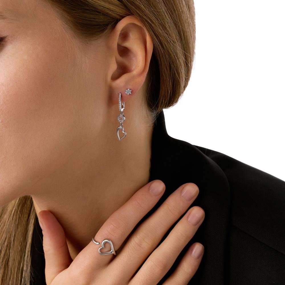 Серебряные серьги подвесные Григорьев даймонд Э102-10-0410-41-00