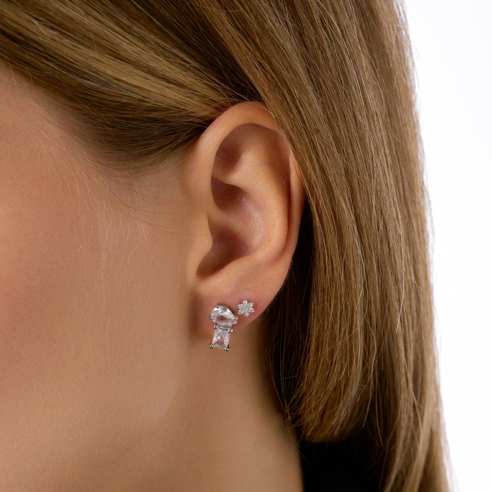 Серебряные серьги гвоздики Григорьев даймонд Э112-10-0990-41-00