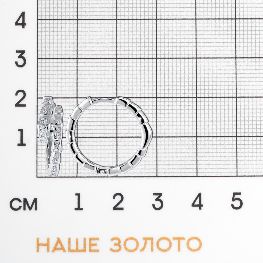 Серебряные серьги конго Григорьев даймонд Э102-10-0974-41-00