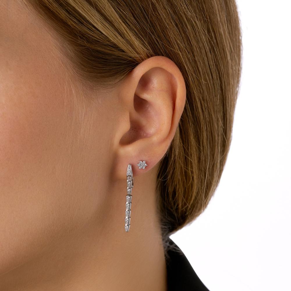 Серебряные серьги подвесные Григорьев даймонд Э102-10-0973-41-00