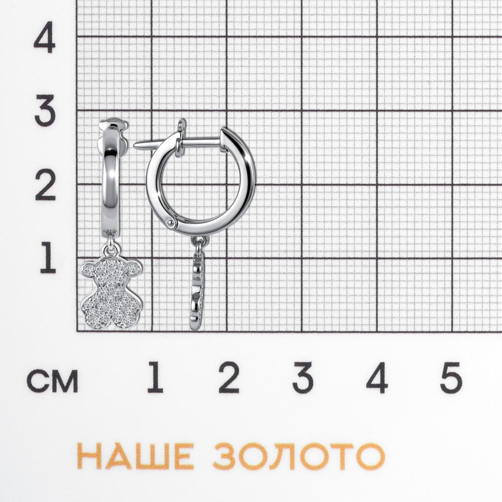 Серебряные серьги подвесные Григорьев даймонд Э102-10-0757-41-00