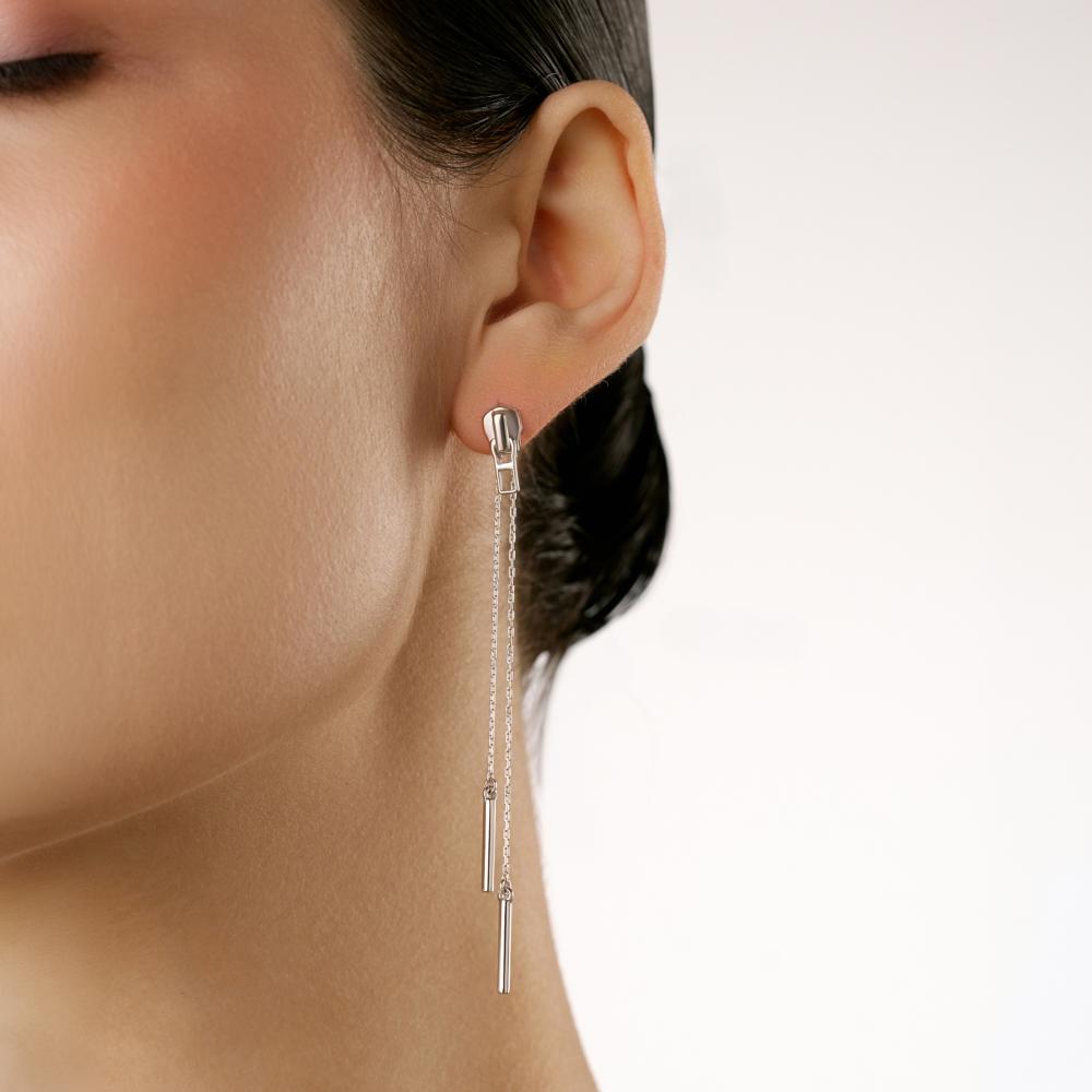 Серебряные серьги подвесные Талант ТБ0572000017621