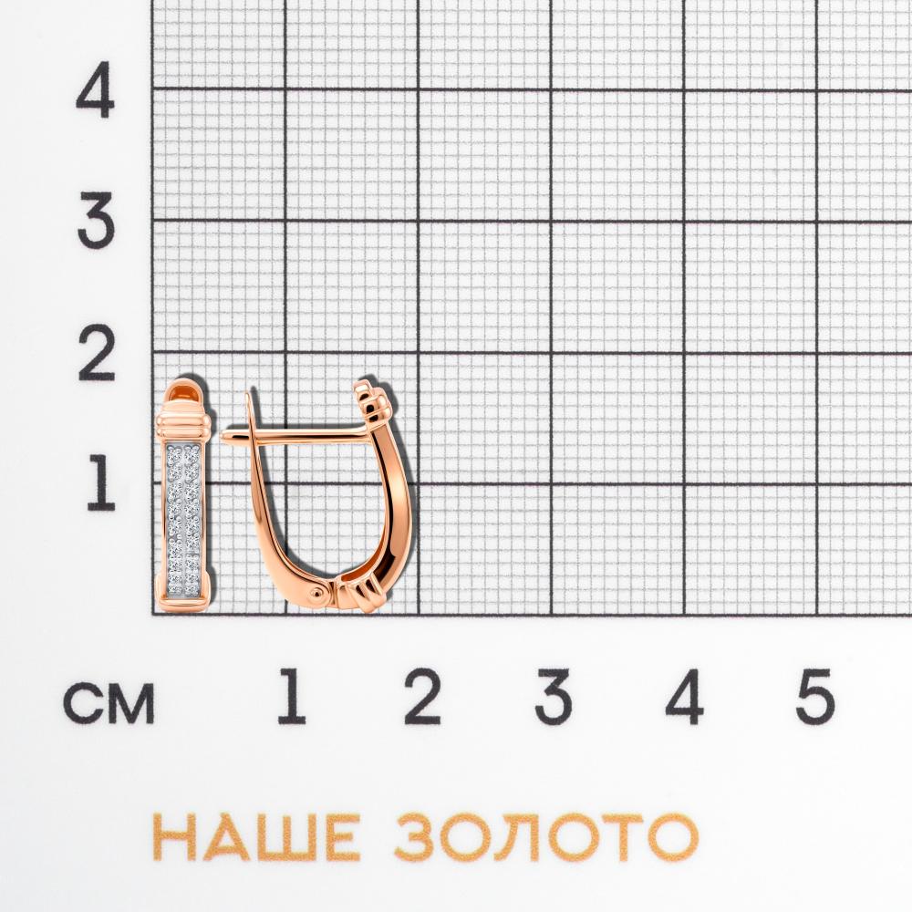 Золотые серьги Империал из красного золота 585 пробы ИМС4029К-0120