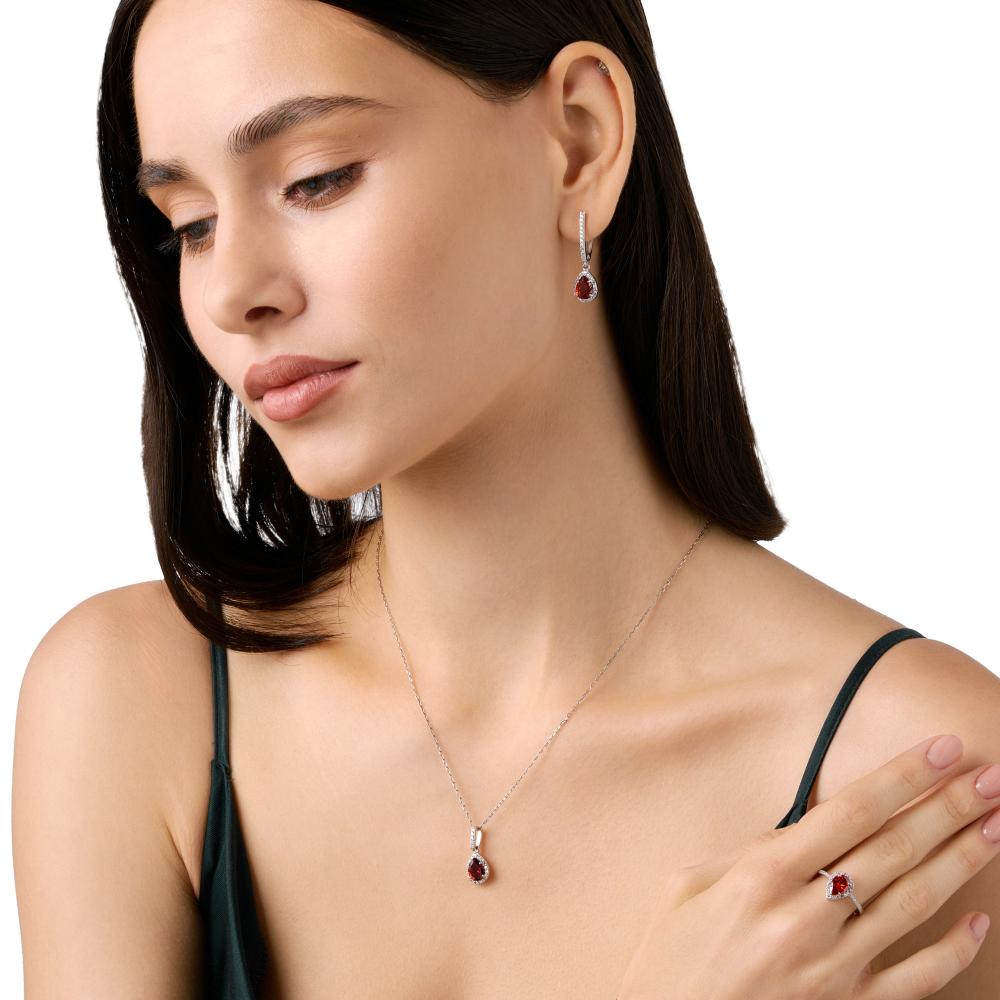 Серебряные серьги подвесные Талант ТБ14-72-000В-10066