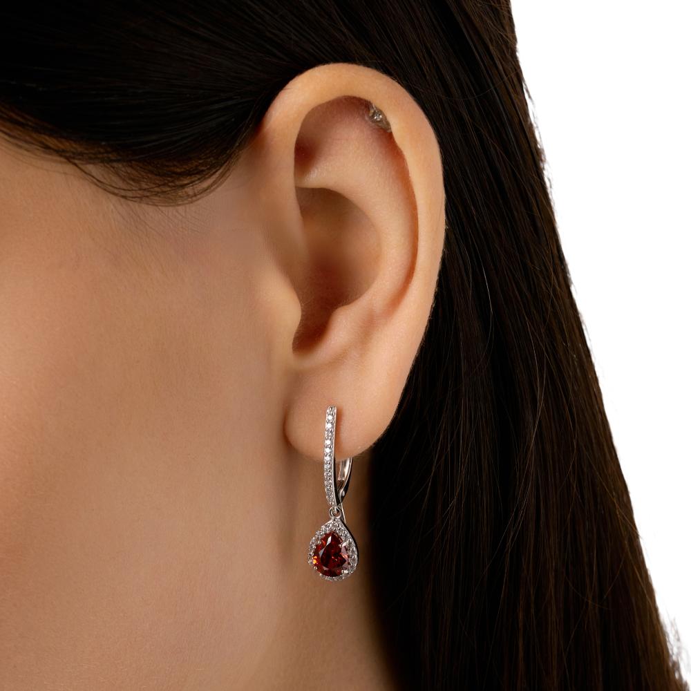 Серебряные серьги подвесные Талант ТБ14-72-000В-10066