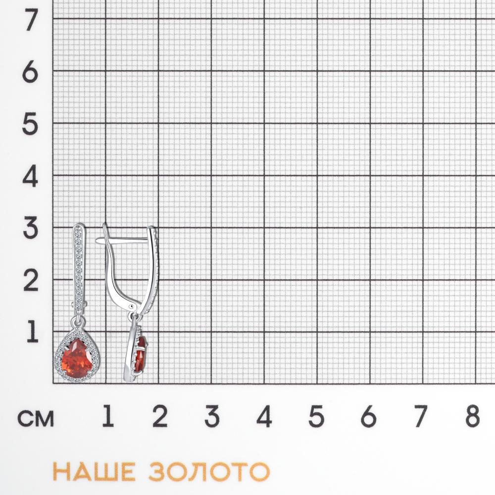 Серебряные серьги подвесные Талант ТБ14-72-000В-10066