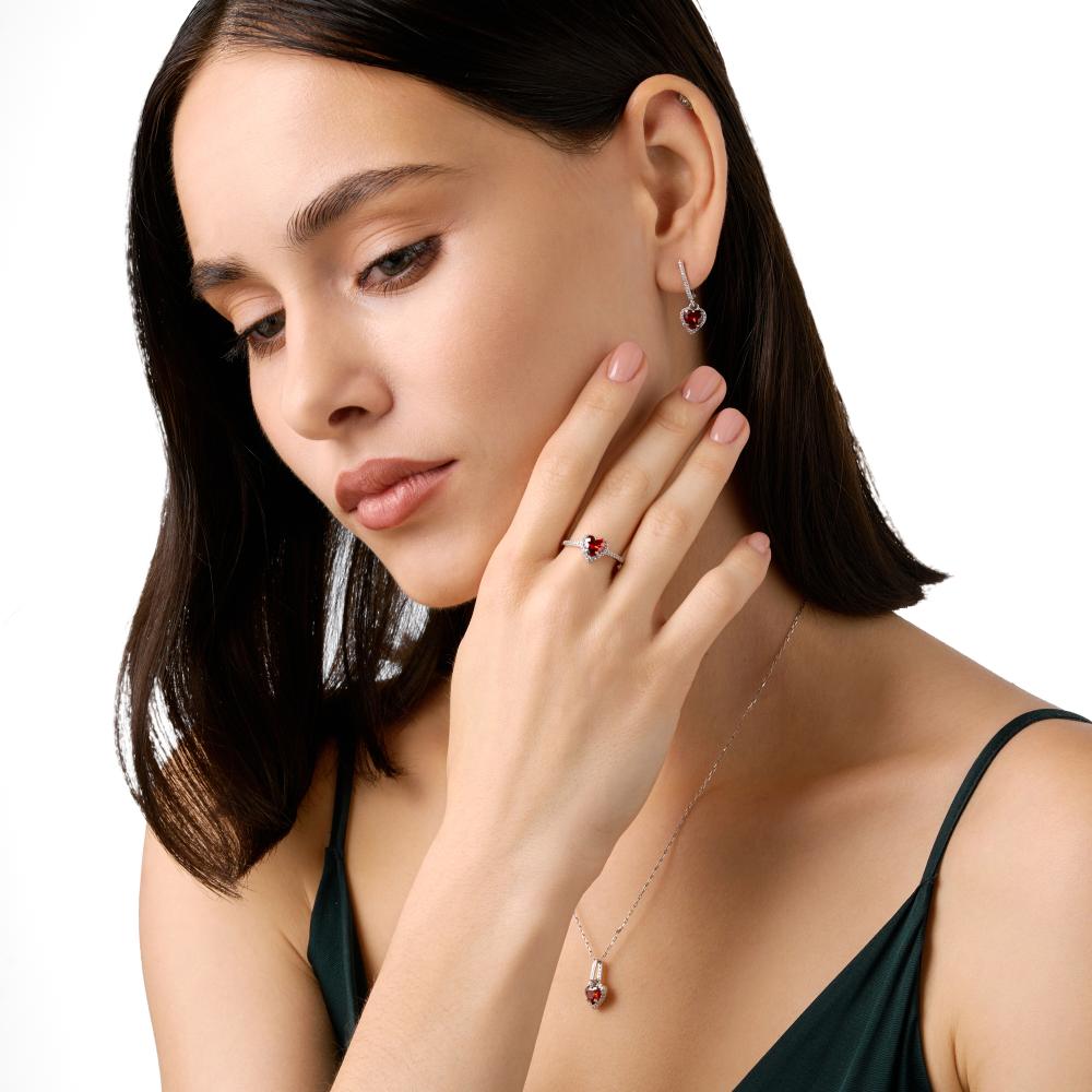 Серебряные серьги подвесные Талант ТБ14-72-000В-10273