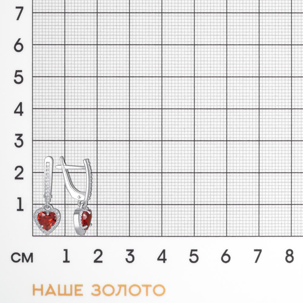 Серебряные серьги подвесные Талант ТБ14-72-000В-10273