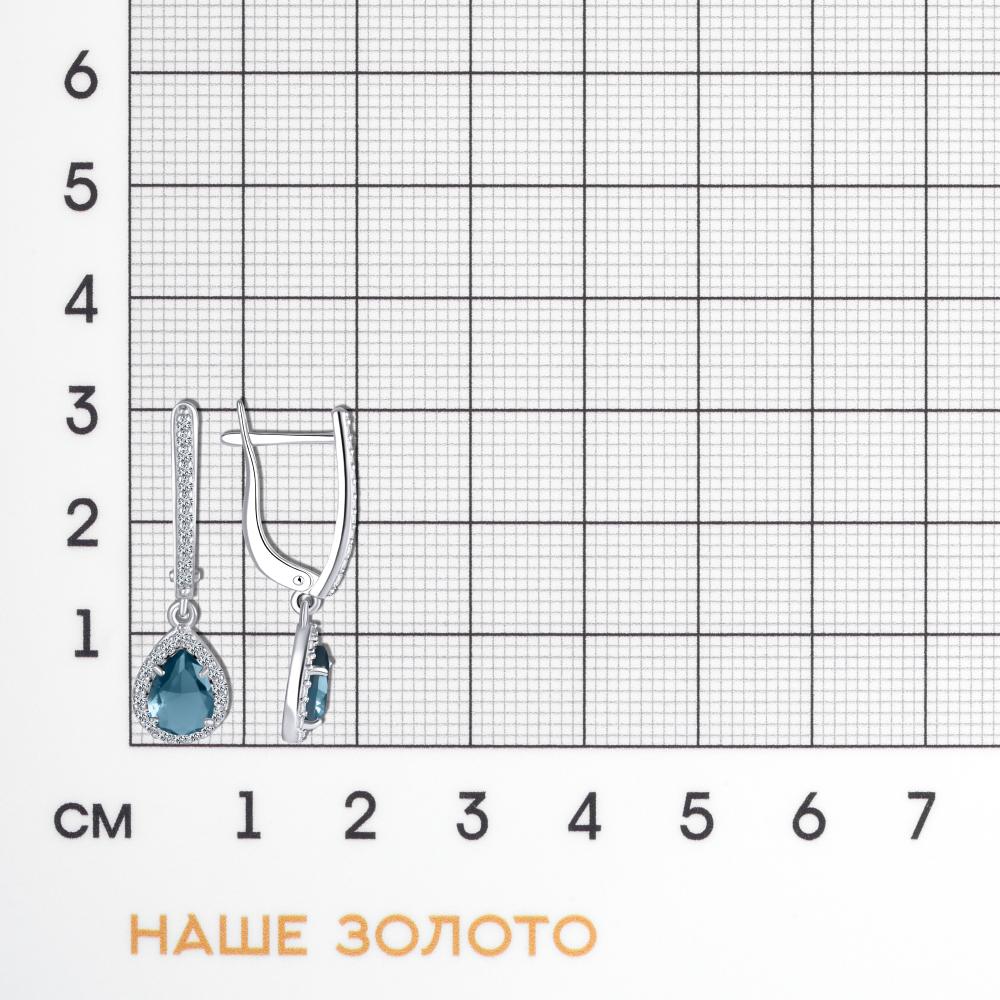 Серебряные серьги подвесные Талант ТБ14-72-000Л-10066
