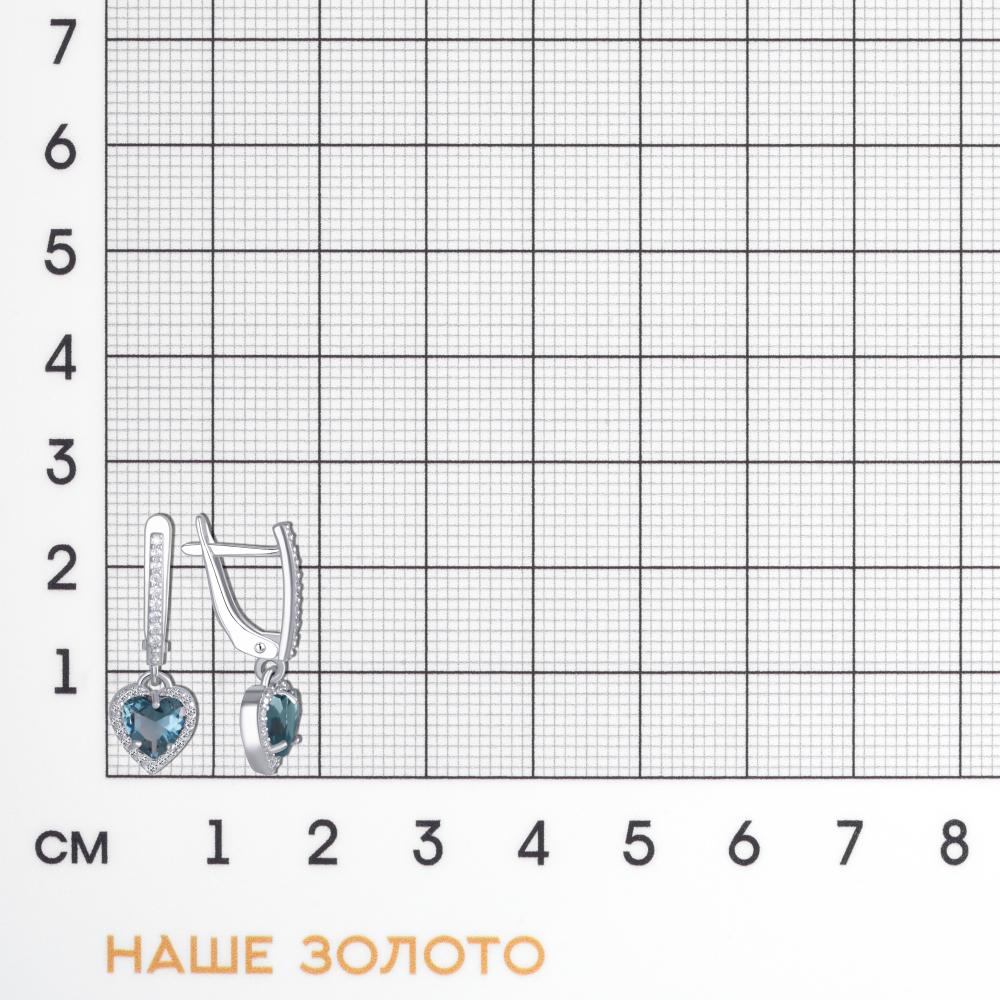 Серебряные серьги подвесные Талант ТБ14-72-000Л-10273