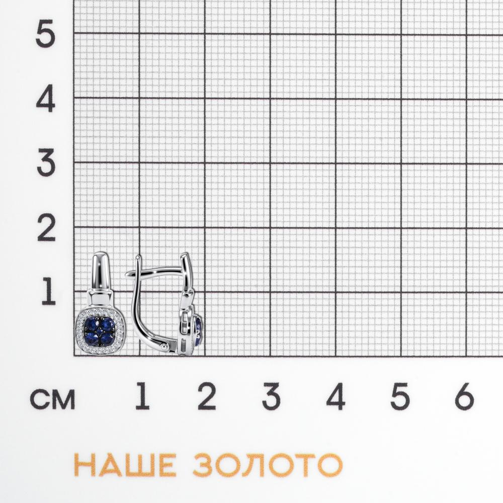 Золотые серьги Бриллиант союз из красного золота 585 пробы ЫЗ5-5982-106-2Б-СапГт