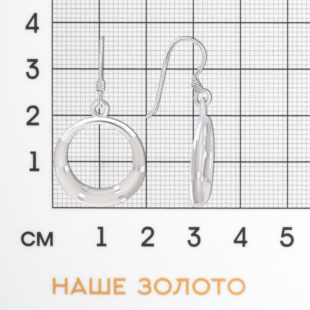 Серебряные серьги подвесные Eammano thailand ТЭТСЕ 6540бл