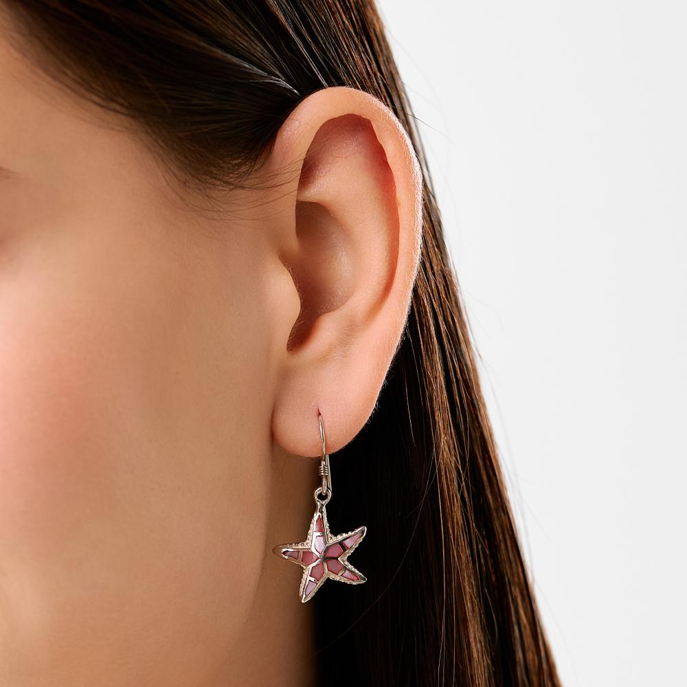 Серебряные серьги подвесные Eammano thailand ТЭТСЕ 6524рз
