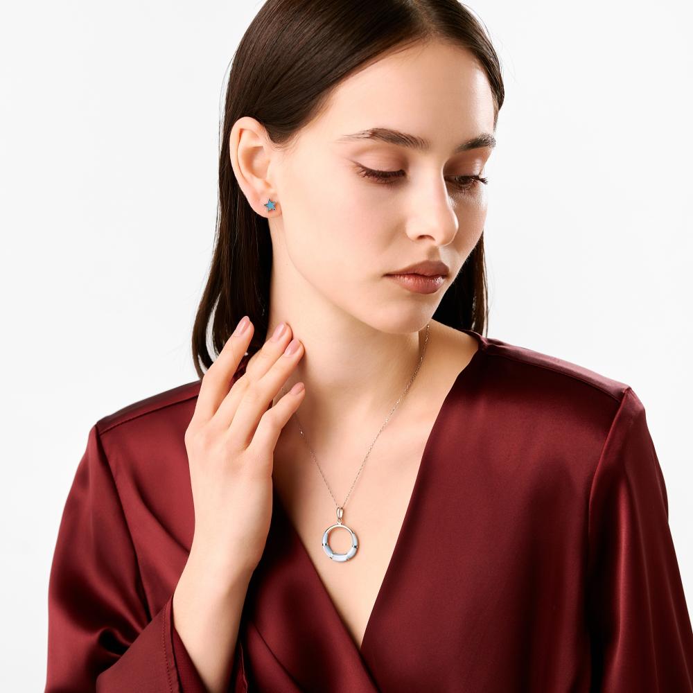 Серебряные серьги гвоздики Eammano thailand ТЭТСД 5823гл