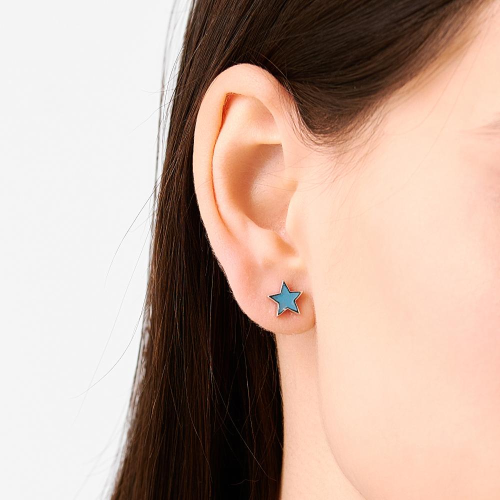 Серебряные серьги гвоздики Eammano thailand ТЭТСД 5823гл