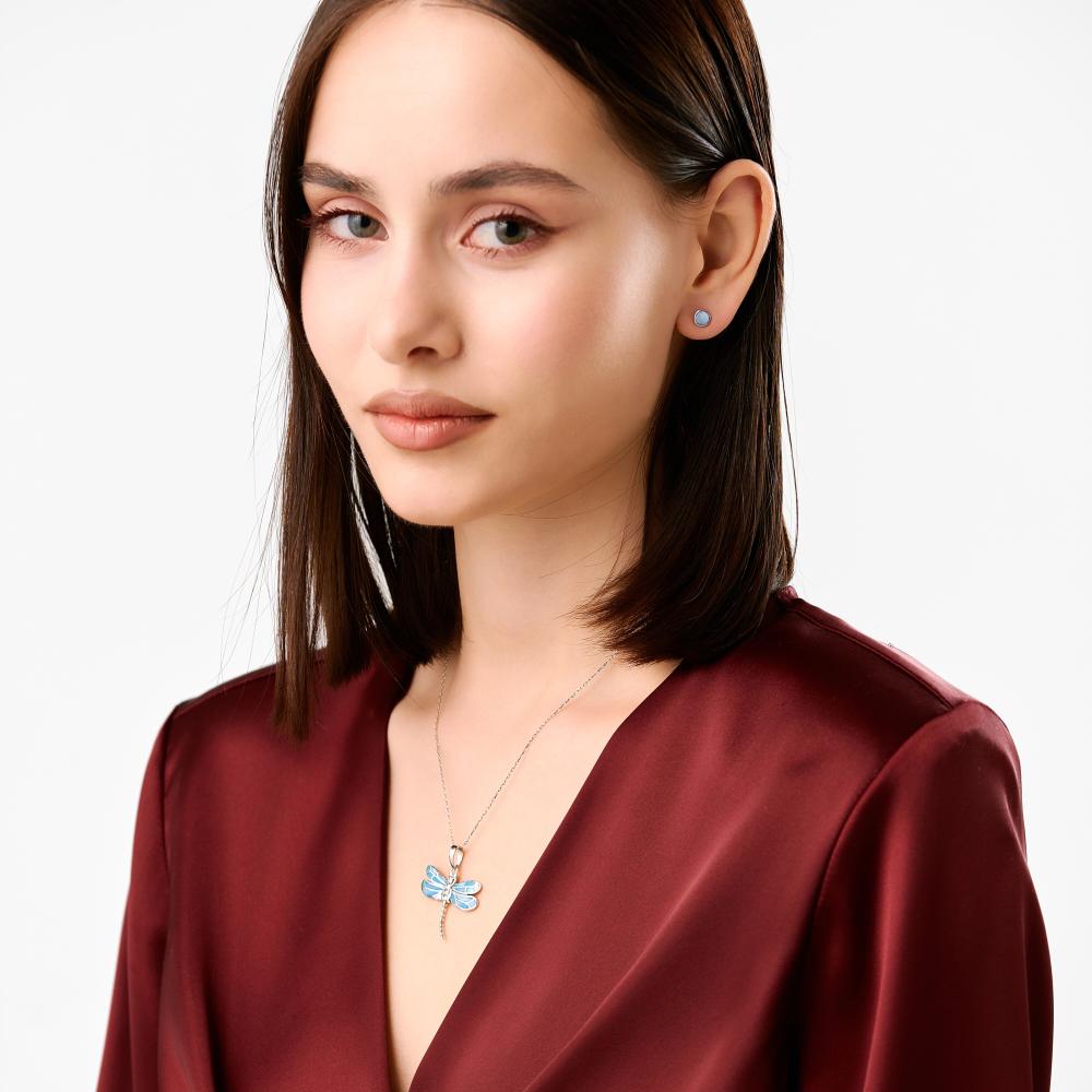 Серебряные серьги гвоздики Eammano thailand ТЭТСД 5310гл