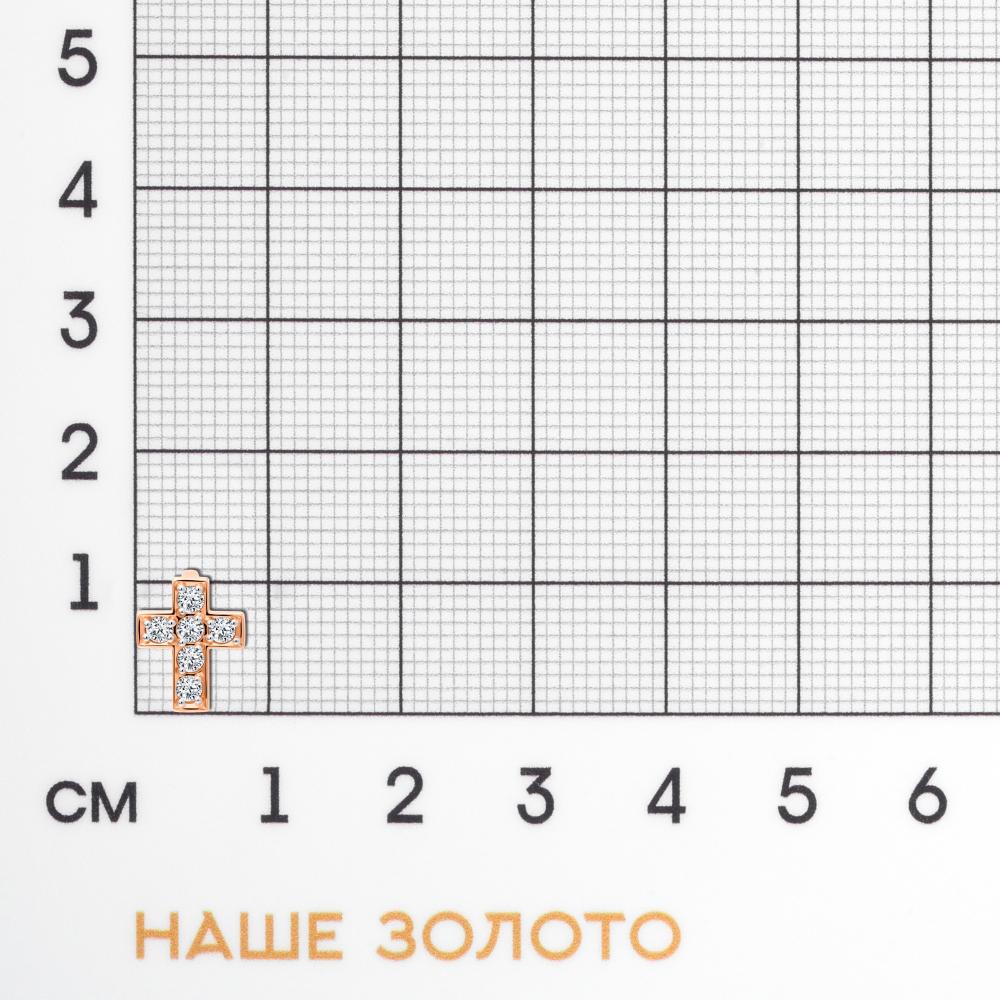 Золотая подвеска Вероника из красного золота 585 пробы 3ВКр132-4296