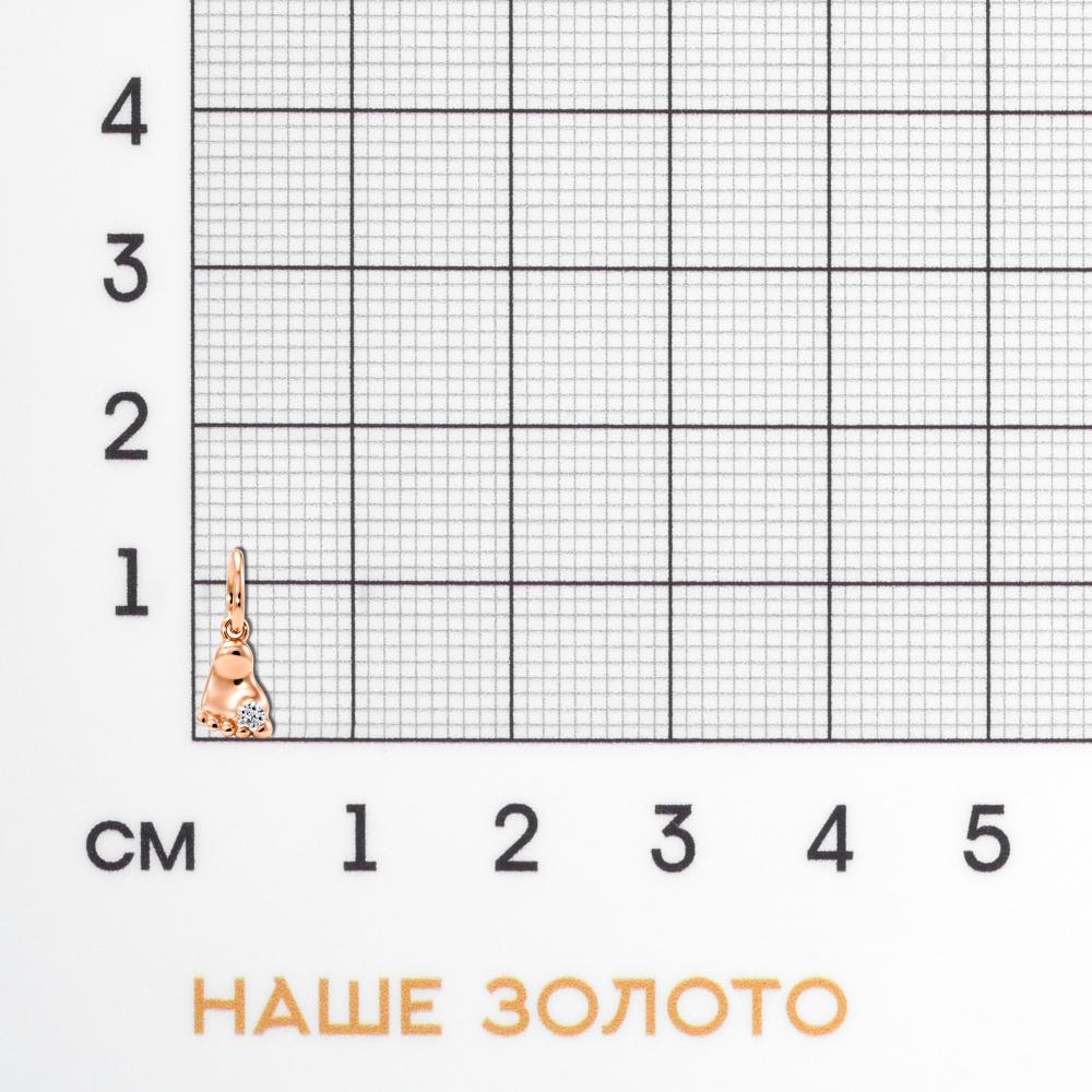Золотая подвеска Бриллиант союз из красного золота 585 пробы ЫЗ5-2294-103-3К